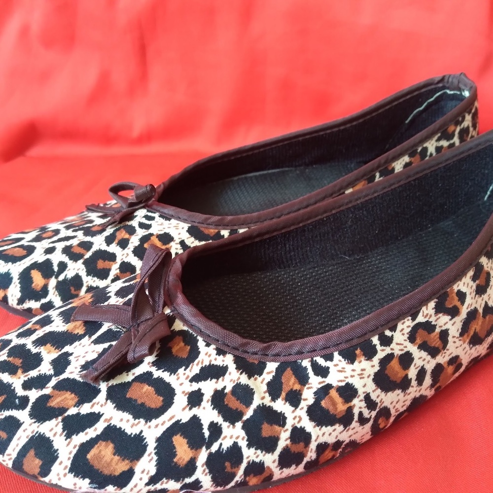 Animal Print Ballet Flats Size 10